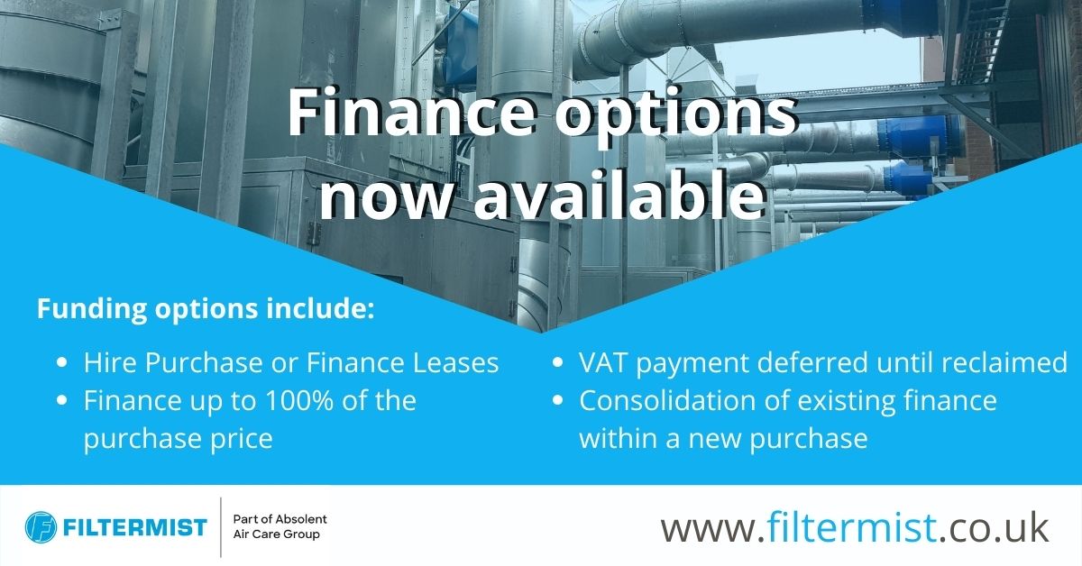 Finance options now available from Filtermist